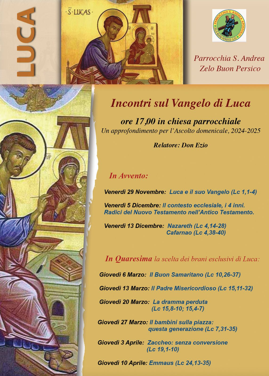 Incontri sul Vangelo di Luca